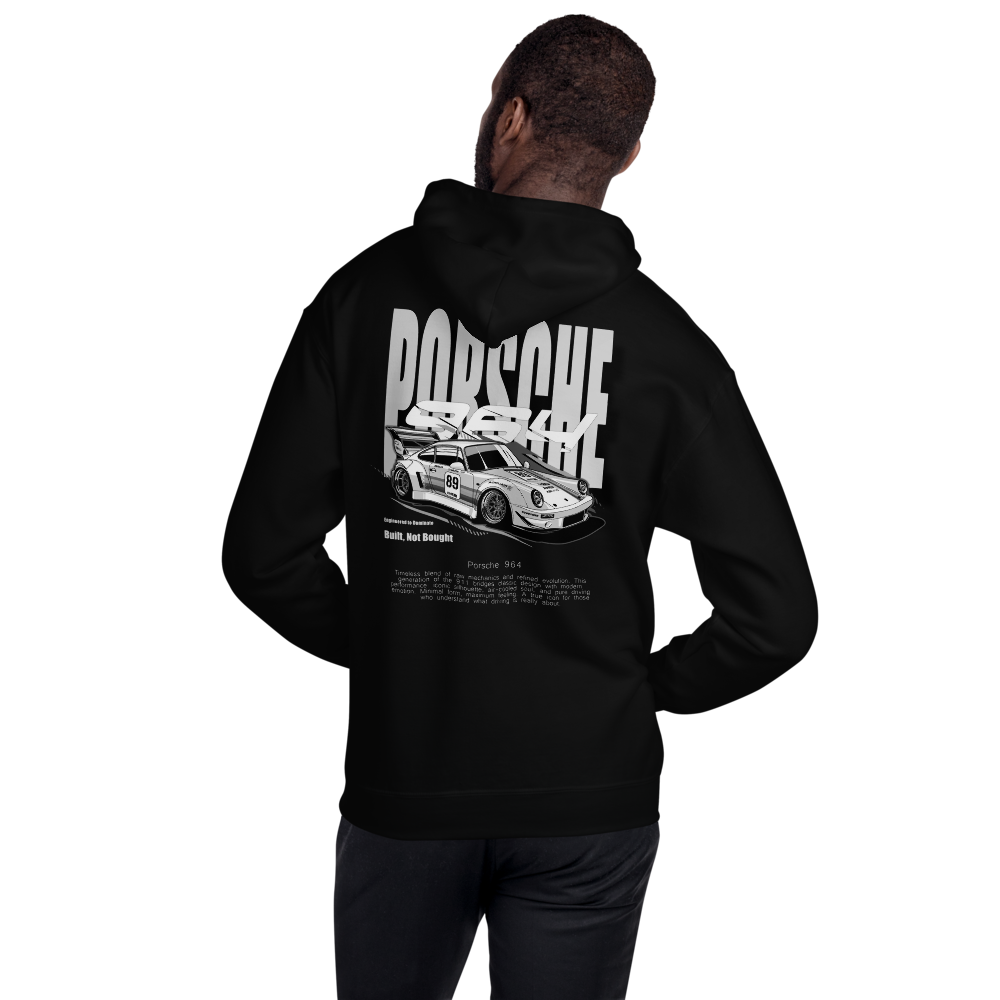 Porsche 964 Black /Grey Hoodie Unisex