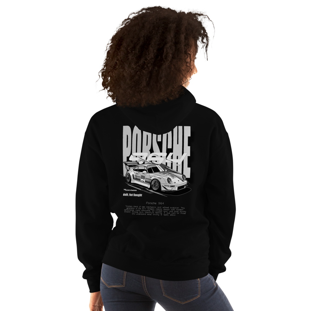 Porsche 964 Black /Grey Hoodie Unisex
