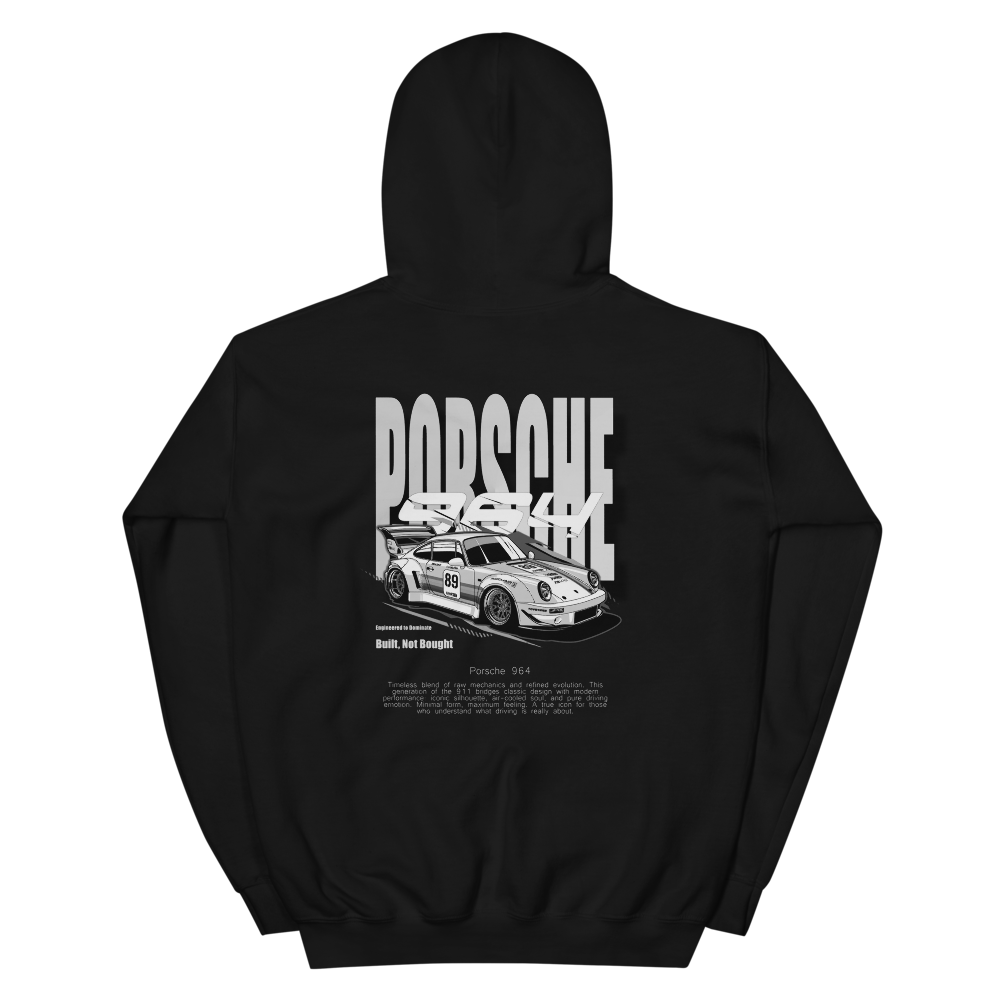 Porsche 964 Black /Grey Hoodie Unisex