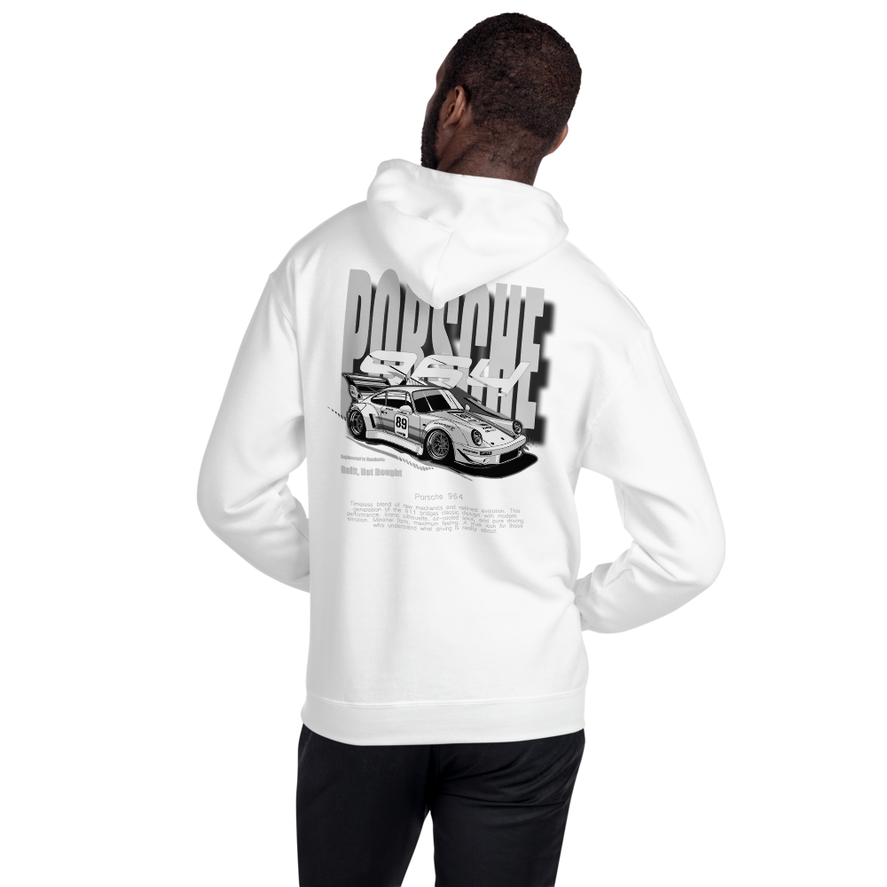 Porsche 964 White Hoodie Unisex